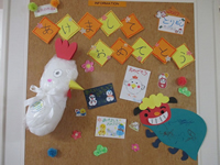 「ポストNICU　1月の壁面装飾」