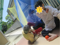 21病棟 リラクゼーションタイム「屋外スヌーズレン」