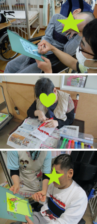 春の会代替行事「グリーティングカード作り」