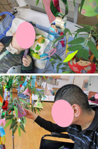 「シーズンクラブ(七夕飾りつけ)」