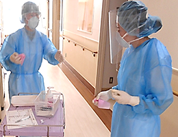 看護部 1階病棟 感染エリア内の様子